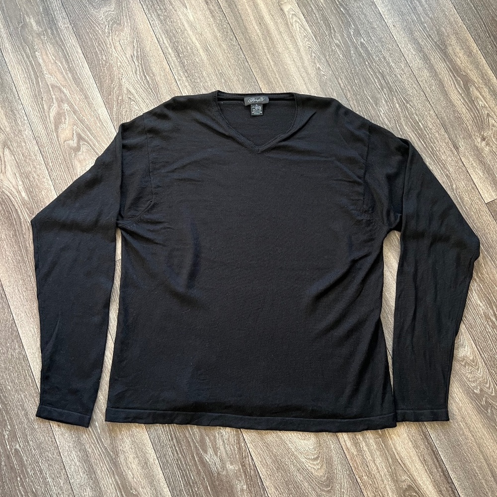 Christopher Fischer v-Neck Black Cashmere/Silk Blend Sweater